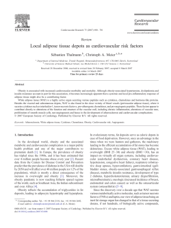 Local adipose tissue depots as cardiovascular risk factors