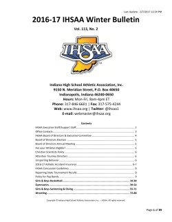 2016-17 IHSAA Winter Bulletin