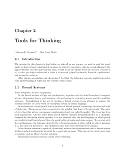 Tools for Thinking - MIT OpenCourseWare