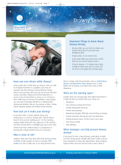 Drowsy Driving - Sleep Health Foundation