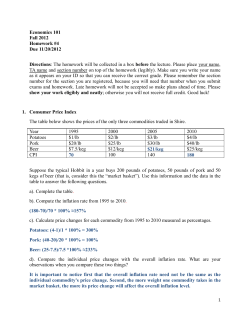 Economics 101 Fall 2012 Homework #4 Due 11/20/2012 Directions