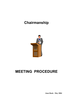 Meeting Procedure