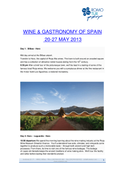 Wine and Gastronomy of Spain 2013