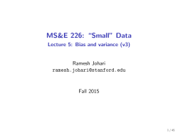 Lecture 5: In-sample estimation of prediction error