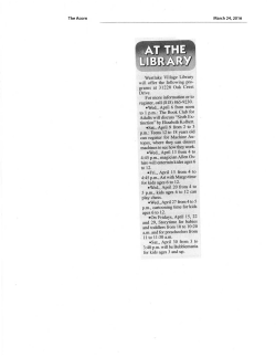 Newspapers March 24, 2016 - City of Westlake Village