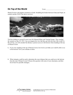 On Top of the World - Illuminations - National Council of Teachers of