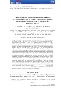 Effects of the sea louse Lepeophtheirus salmonis on