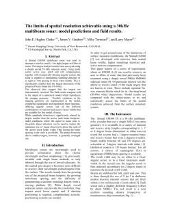 The limits of spatial resolution achievable using a 30kHz multibeam