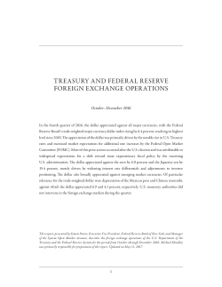 Treasury and Federal Reserve Foreign Exchange Operations: 2016