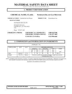 Silane and Nitrogen Nonflammable mixture