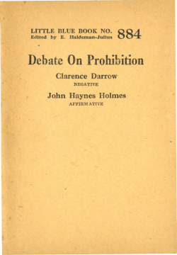Debate On Prohibition