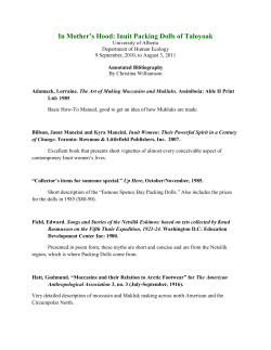 In Mother‟s Hood: Inuit Packing Dolls of Taloyoak