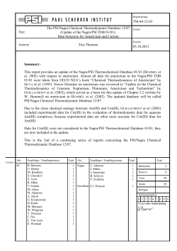 TM-44-12-03 The PSI/Nagra Chemical Thermodynamic Database