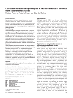 Cell-based remyelinating therapies in multiple sclerosis: evidence