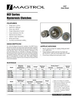 HCF Series Hysteresis Clutches