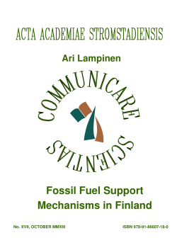 Ari Lampinen Fossil Fuel Support Mechanisms in Finland