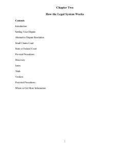 Chapter Two How the Legal System Works