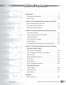 Table of Contents - Teacher Created Materials