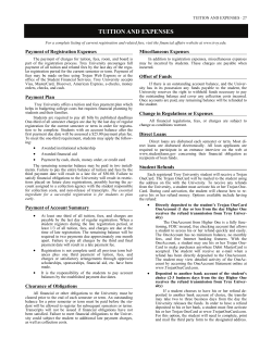 Tuition and Expenses