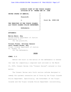 US v. Territory of the Virgin Islands - Order