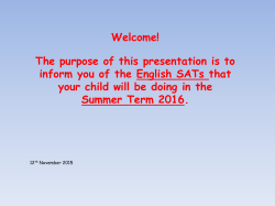 What are SATs? - Nutfield Church Primary School