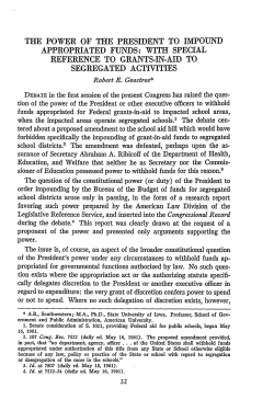 the power of the president to impound appropriated funds