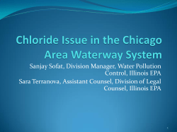 Chlorides in the CAWS - Lower Des Plaines Ecosystem Partnership