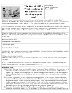 The War of 1812 - Education Extras