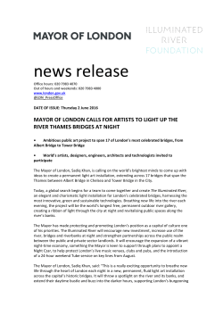 news release - The Illuminated River