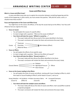 Cause-and-Effect Essay