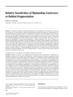 Relative Sensitivities of Mammalian Carnivores to Habitat