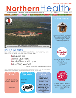 Northern Health - AHA Newsletter 11