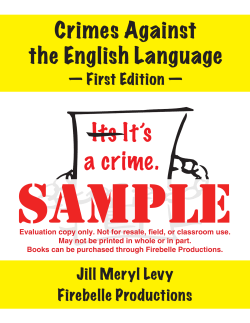Crimes Against the English Language