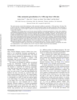 Fully automated generalization of a 1:50k map from 1:10k data