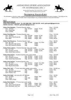 NATIONAL SALES LIST