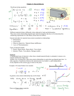 Different materials behave differently when subjected to loads and