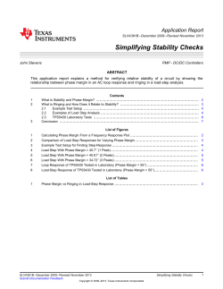 Simplifying Stability Checks (Rev. B)