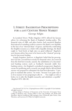 L Street: Bagehotian Prescriptions for a 21st Century Money Market