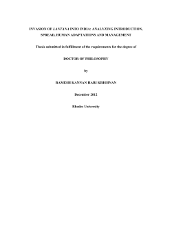 INVASION OF LANTANA INTO INDIA