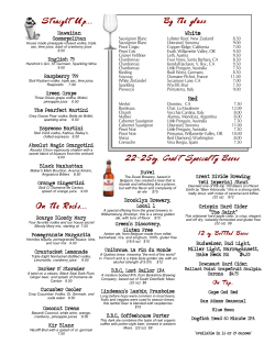 22-25oz. Craft Specialty Beers