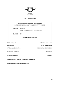 analytical chemistry (4 years)