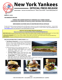 march 31, 2016 yankees and legends hospitality