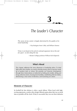 The Leader`s Character