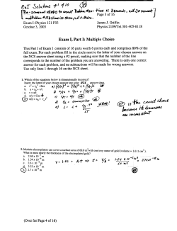 Exam I Solutions