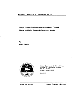 Length conversion equations for sockeye, chinook