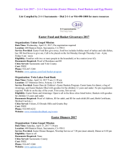 Easter Food and Basket Giveaways 2017 Easter