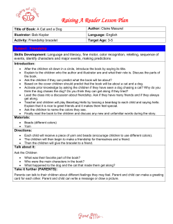 Raising a Reader Lesson Plans