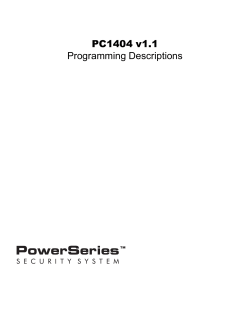 PC1404 v1.1 Programming Descriptions