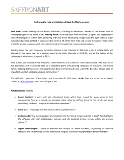 Saffronart to Hold an Exhibition of Book Art This