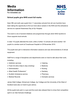 School pupils give NHS event full marks